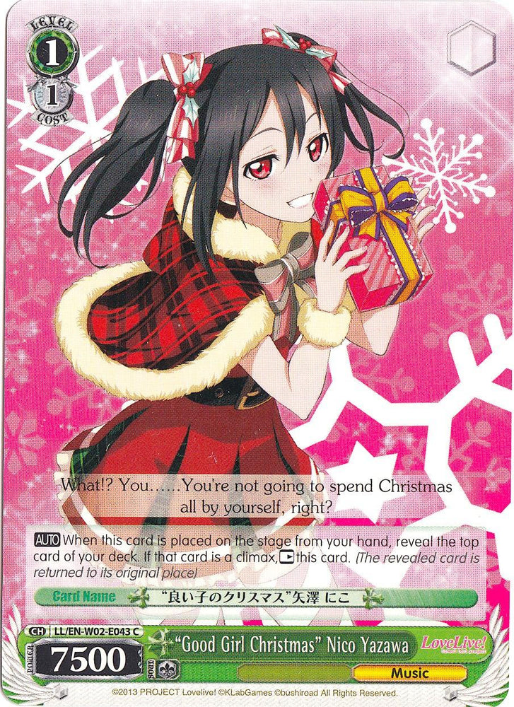 "Good Girl Christmas" Nico Yazawa (LL/EN-W02-E043 C) [Love Live! DX Vol.2] - Blue Jay's Cauldron