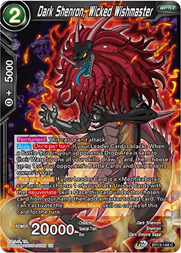 Dark Shenron, Wicked Wishmaster (Común) (BT13-148) [Rivalidad Suprema] 