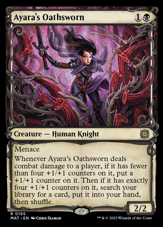Juramentos de Ayara (Showcase Halo Foil) [March of the Machine: The Aftermath] 