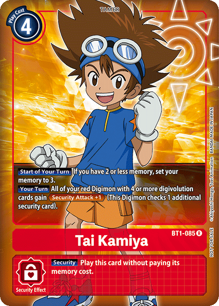 Tai Kamiya [BT1-085] (Promoción Buy-A-Box) [Promociones especiales de lanzamiento Ver.1.0] 