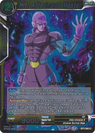 Hit, Afterimage Master (BT7-080_PR) [Promociones de presentación de Assault of the Saiyans] 