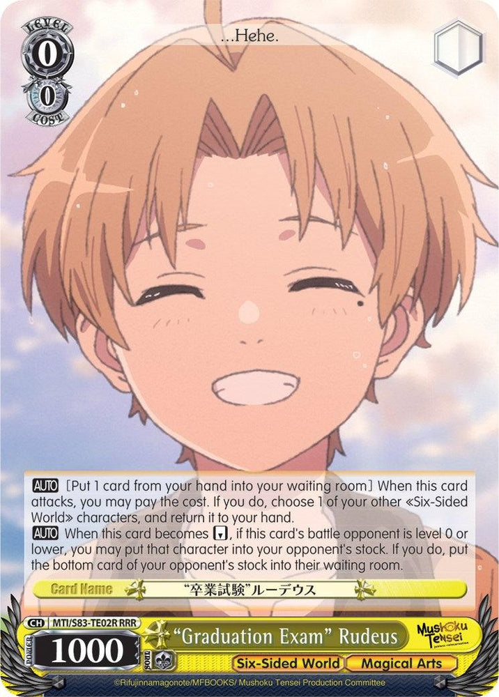 "Graduation Exam" Rudeus (MTI/S83-TE02R RRR) [Mushoku Tensei: Jobless Reincarnation] - Blue Jay's Cauldron