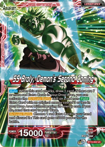 Broly // SS Broly, La segunda venida del demonio (BT15-002) [Saiyan Showdown] 