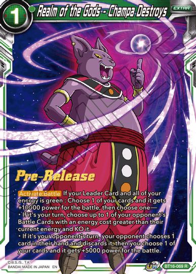 Realm of the Gods - Champa Destroys (BT16-069) [Promociones de presentación de Realm of the Gods] 
