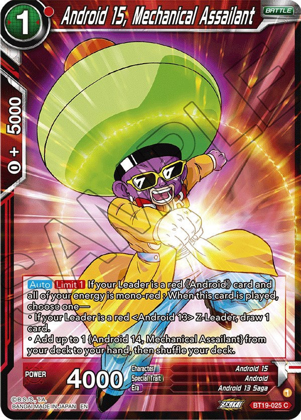 Androide 15, Agresor mecánico (BT19-025) [La ambición del luchador] 