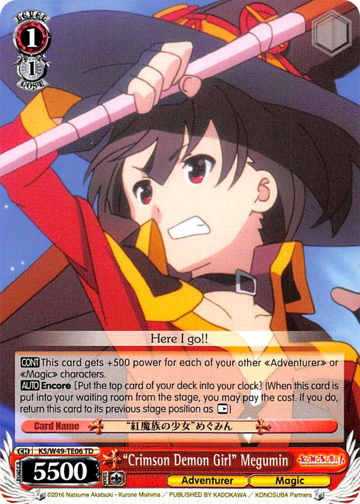 "Crimson Demon Girl" Megumin (KS/W49-TE06 TD) [KonoSuba] - Blue Jay's Cauldron