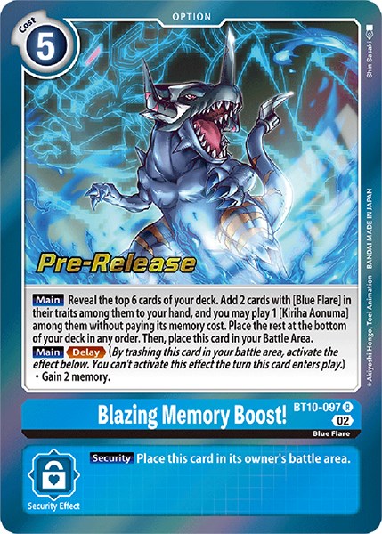 ¡Impulso de memoria increíble! [BT10-097] [Tarjetas de prelanzamiento del encuentro Xros] 