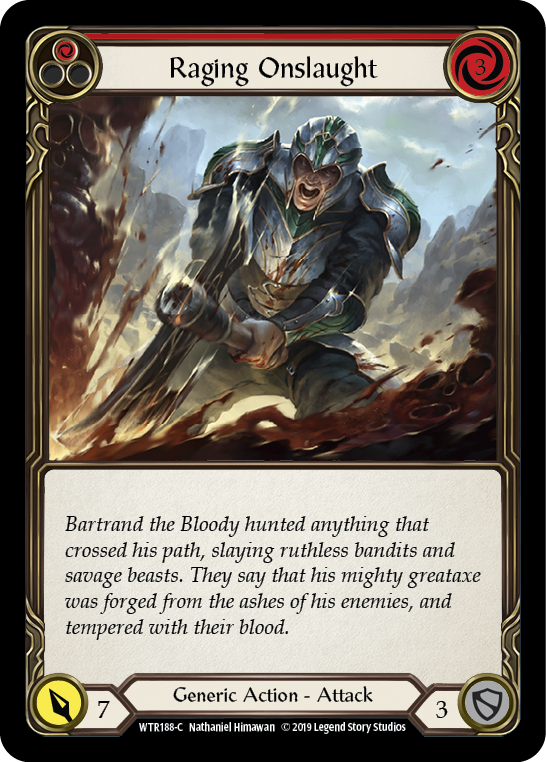 Raging Onslaught (rojo) [WTR188-C] (Bienvenido a Rathe) Impresión alfa normal 