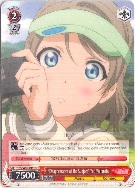 "Disappearance of the Subject" You Watanabe (LSS/W45-E051 U) [Love Live! Sunshine!!] - Blue Jay's Cauldron
