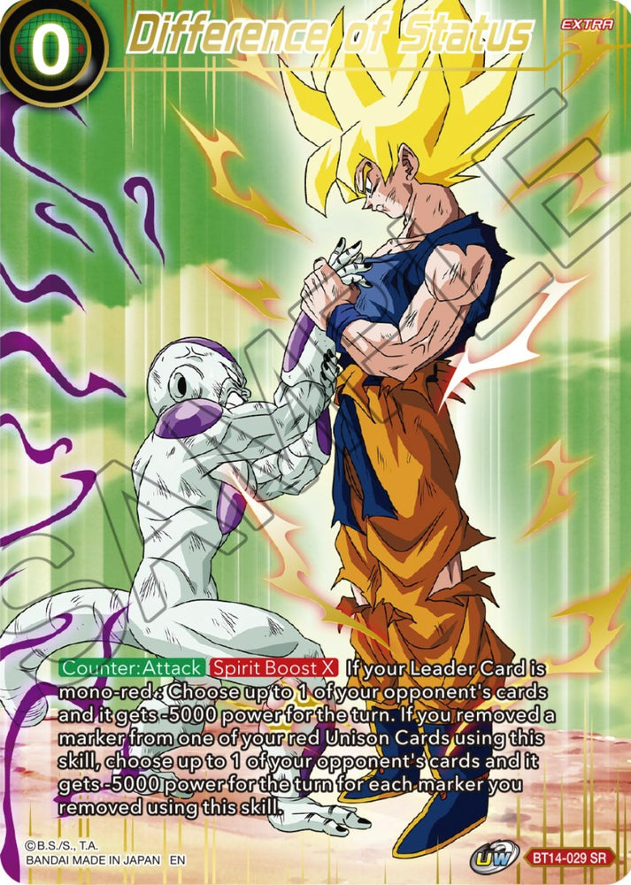 Diferencia de estatus (BT14-029) [Selección de tema: Historia de Son Goku] 
