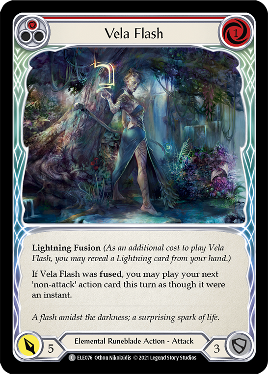 Vela Flash (Rojo) [ELE076] (Tales of Aria) 1.ª edición Rainbow Foil 