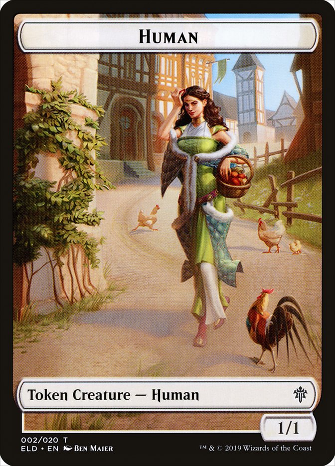 Humano // Pista Ficha de doble cara [Pioneer Challenger Decks 2022] 