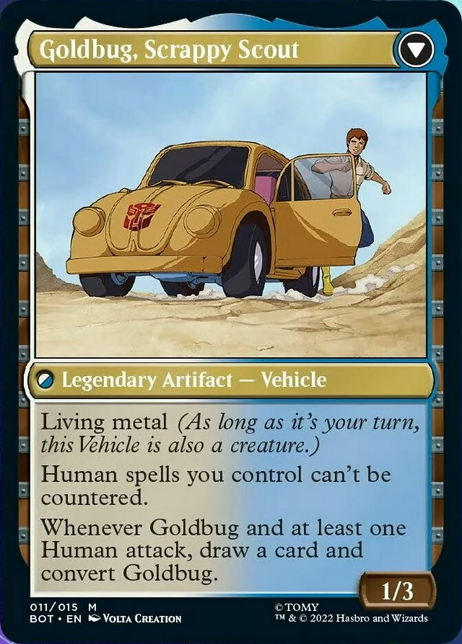 Goldbug, aliado de la humanidad // Goldbug, Scrappy Scout [Transformers] 