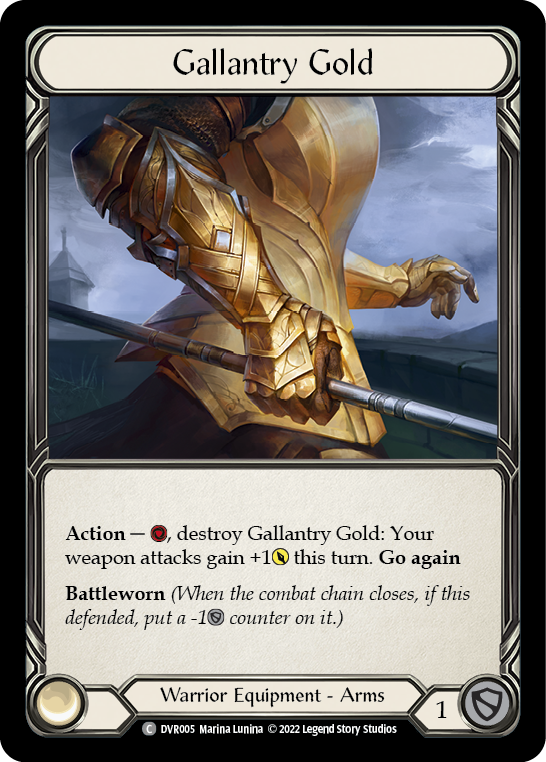 Gallantry Gold [DVR005] (Batallas clásicas: Rhinar vs Dorinthea) Lámina arcoíris 