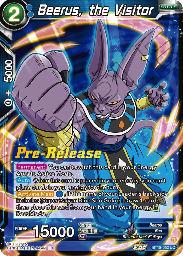 Beerus, el visitante (BT18-052) [Promociones de presentación de Dawn of the Z-Legends] 