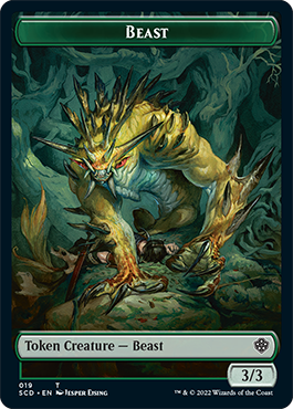 Bestia // Ficha de doble cara de Bestia [Mazos Starter Commander] 