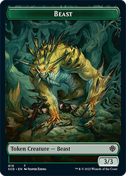 Bestia // Ficha de doble cara de Bestia [Mazos Starter Commander] 