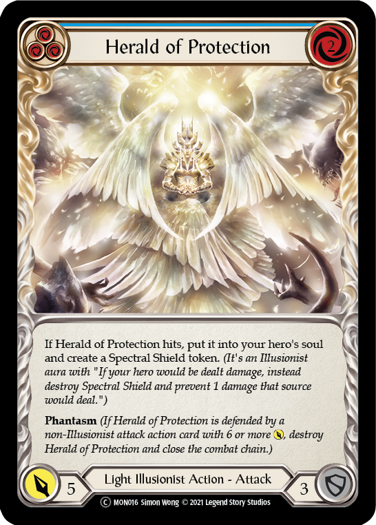 Heraldo de Protección (Azul) [U-MON016] (Monarch Unlimited) Ilimitado Normal 