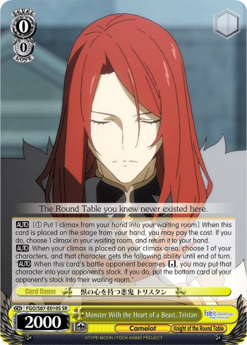 Monster With the Heart of a Beast, Tristan (FGO/S87-E010S SR) [Fate/Grand Order THE MOVIE Divine Realm of the Round Table: Camelot]
