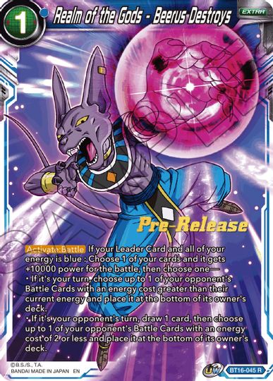 Realm of the Gods - Beerus Destroys (BT16-045) [Promociones de presentación de Realm of the Gods] 