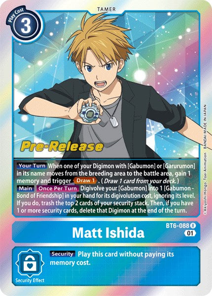 Matt Ishida [BT6-088] [Tarjetas de prelanzamiento de doble diamante] 