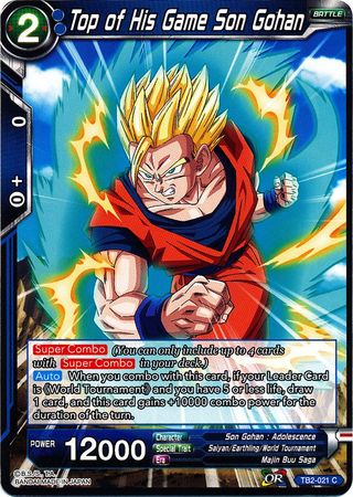 Lo mejor de su juego Son Gohan (TB2-021) [Torneo Mundial de Artes Marciales] 