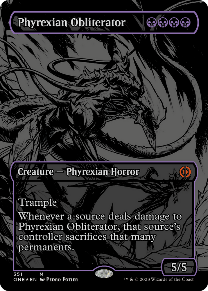 Obliterador pirexiano (lámina elevada de mancha de aceite) [Phyrexia: Todos serán uno] 