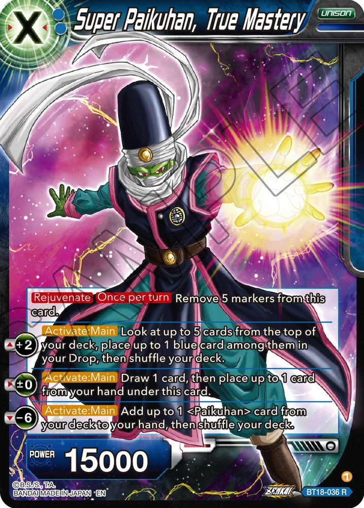 Super Paikuhan, verdadero maestro (BT18-036) [El amanecer de las leyendas Z] 