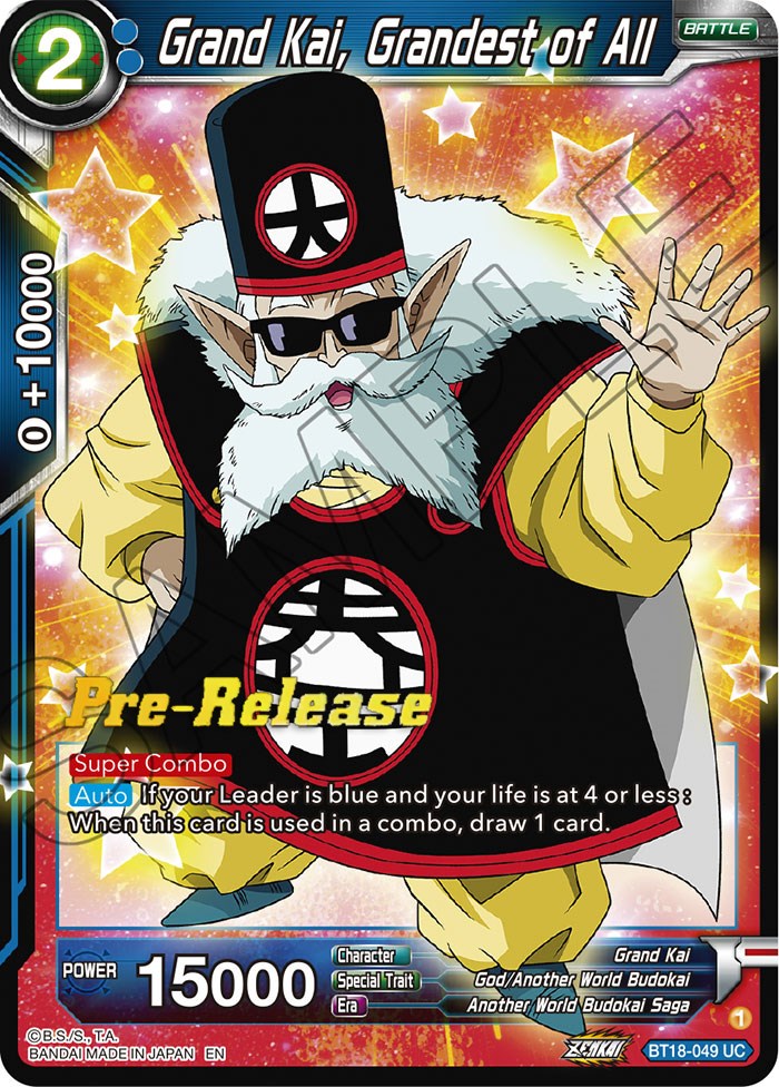 Grand Kai, el más grande de todos (BT18-049) [Promociones de presentación de Dawn of the Z-Legends] 