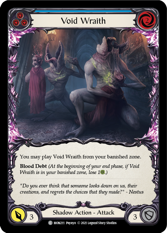 Void Wraith (Azul) [MON211-RF] (Monarch) 1.ª edición Lámina arcoíris 