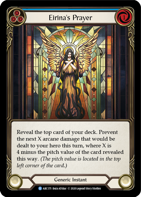Oración de Eirina (Azul) [U-ARC175] (Arcane Rising Unlimited) Lámina arcoíris ilimitada 
