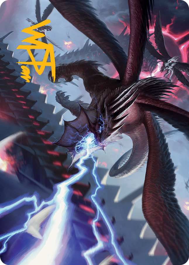 Tarjeta artística Defiant Thundermaw (firma estampada en oro) [Serie artística March of the Machine] 