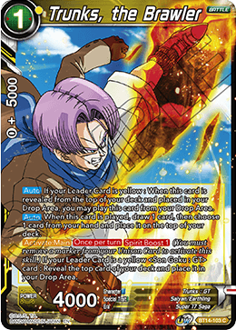 Trunks, el luchador (BT14-103) [Espíritus cruzados] 