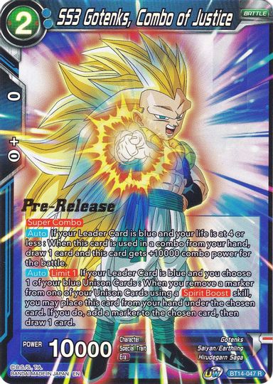 SS3 Gotenks, Combo de Justicia (BT14-047) [Promociones de presentación de Cross Spirits] 