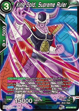 King Cold, Gobernante Supremo (Poco común) (BT13-082) [Rivalidad Suprema] 