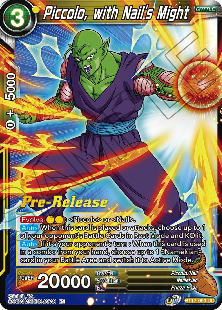Piccolo, con Nail's Might (BT17-090) [Promociones de presentación de Ultimate Squad] 