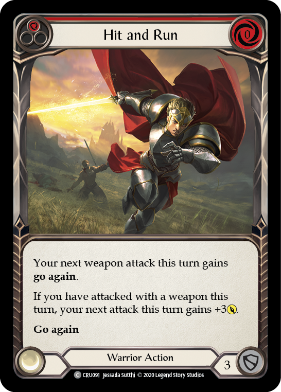 Hit and Run (rojo) [CRU091] (Crucible of War) 1.ª edición Rainbow Foil 