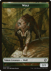 Lobo (014) // Pista (016) Ficha de doble cara [Fichas Challenger Decks 2022] 