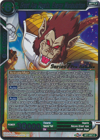 Gran Simio Vegeta, Manipulación de Energía (BT7-057_PR) [Promociones de presentación de Asalto de los Saiyajin] 