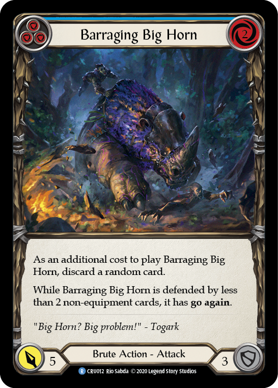 Barraging Big Horn (Azul) [CRU012] (Crucible of War) 1.ª edición Normal 