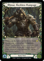 Kodachi armonizado // Rhinar, Reckless Rampage [WTR078-T // WTR001-T] (Bienvenido a Rathe) Alpha Print Normal 