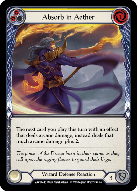 Absorber en éter (amarillo) [ARC124-R] (Arcane Rising) Primera edición Rainbow Foil 