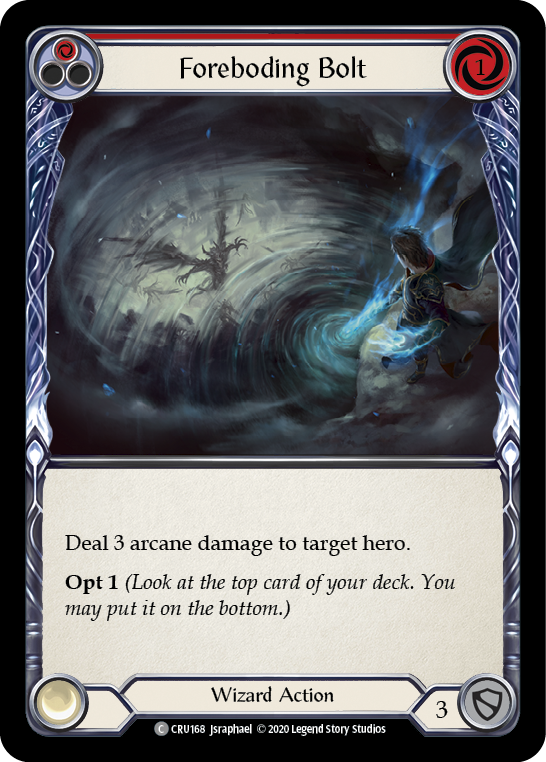 Perno premonitorio (rojo) [CRU168] (Crucible of War) 1.a edición Rainbow Foil 