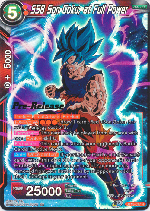 SSB Son Goku, a máxima potencia (BT13-017) [Promociones de presentación de Supreme Rivalry] 