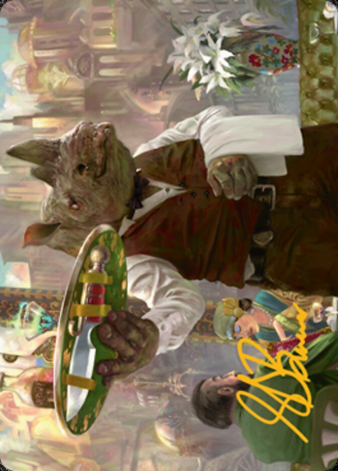 Tarjeta de arte Killer Service (firma con sello dorado) [Streets of New Capenna Art Series] 