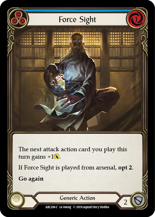 Force Sight (Azul) [ARC208-C] (Arcane Rising) 1.ª edición Rainbow Foil 