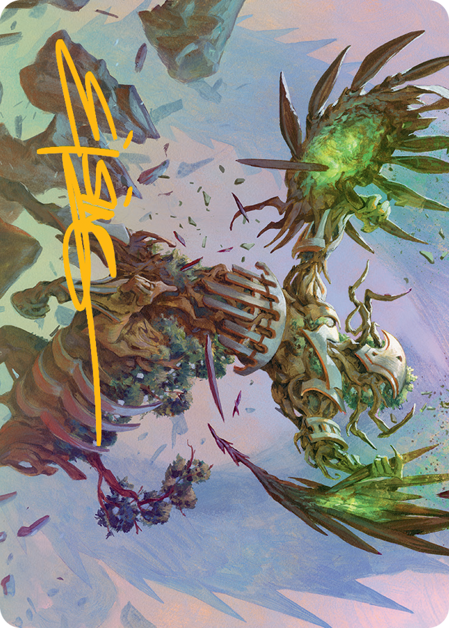Tarjeta de arte Botanical Brawler (firma estampada en oro) [Serie de arte March of the Machine] 