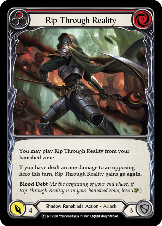 Rip Through Reality (rojo) [U-MON180-RF] (Monarch Unlimited) Lámina arcoíris ilimitada 