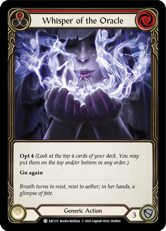 Whisper of the Oracle (Rojo) [U-ARC215] (Arcane Rising Unlimited) Lámina arcoíris ilimitada 