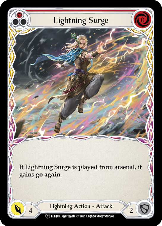 Lightning Surge (rojo) [U-ELE189] (Tales of Aria Unlimited) Lámina arcoíris ilimitada 